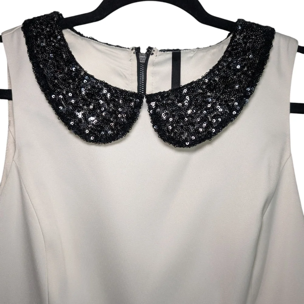 Kensie Elegant Black and White Sleeveless Dress - Picture 5 of 8